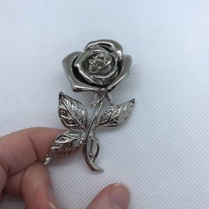 Metal Rose Brooch